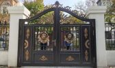 新建別墅業主安裝新款歐式別墅鋁藝大門